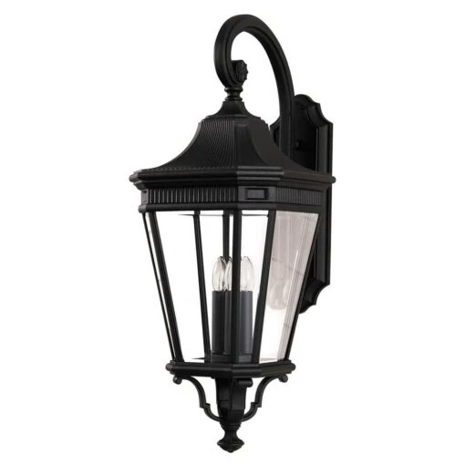 Feiss FE/COTSLN2/L BK Cotswold Lane Large Wall Lantern -Philips Shop f f e fecotsln2lbk