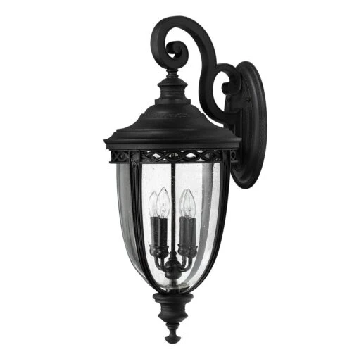 Feiss FE/EB2/XL BLK English Bridle 4lt X Large Wall Lantern Black -Philips Shop